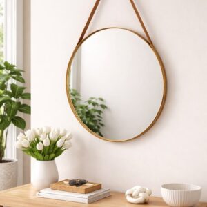 gương tròn Đèn led cảm Ứng treo tường cao cấp lumina