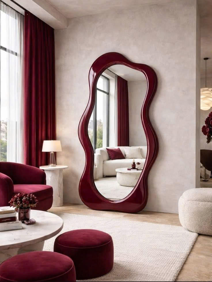 Gương Decor Nghệ Thuật LUMINA RubyFlow – Sang Trọng & Cá Tính