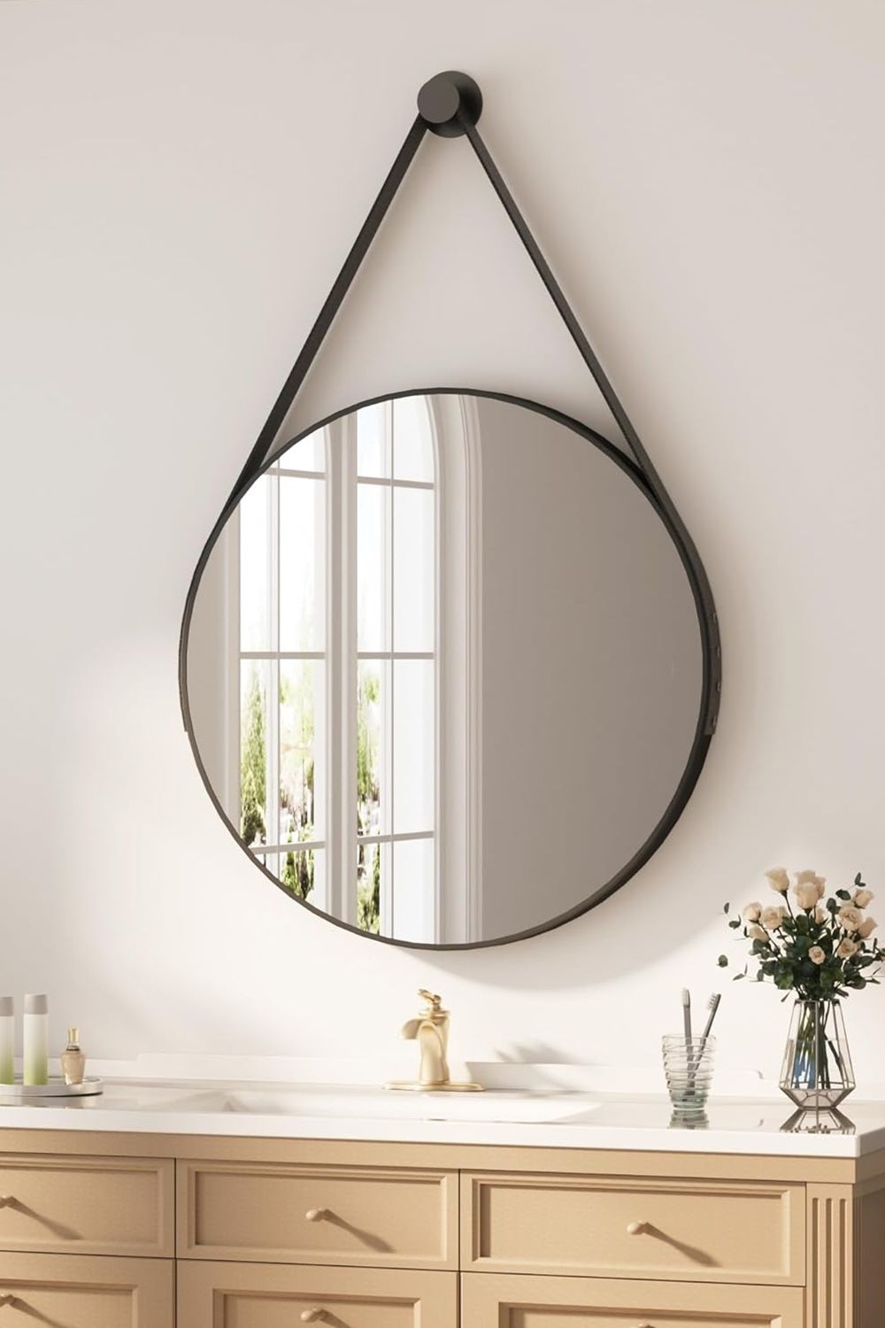 gương tròn Đèn led cảm Ứng treo tường cao cấp lumina