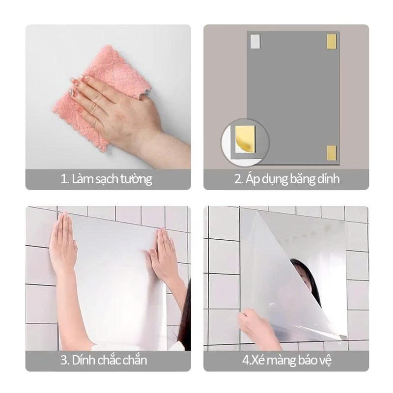 gương trang trí hoạt hình acrylic dễ thương treo tường