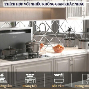 gương dán tường tự dính cao cấp lumina