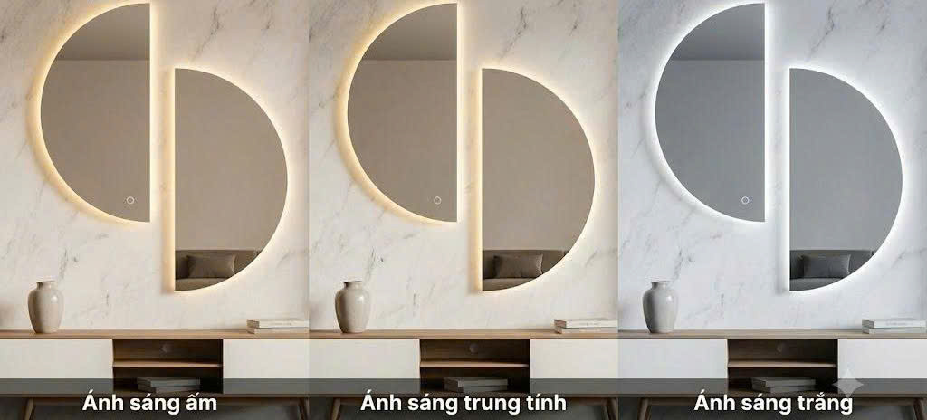 GƯƠNG LED BÁN NGUYỆT GHÉP ĐÔI LUMINA
