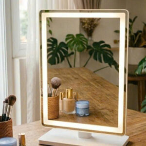 Gương LED Trang Điểm Để Bàn 20x30cm - Ánh Sáng Tự Nhiên